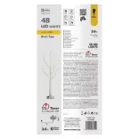 HOME DECO LED TÖRPEFA 120cm 48LED IP44 IDŐZÍTŐ MELEG FEHÉR ZY2138T