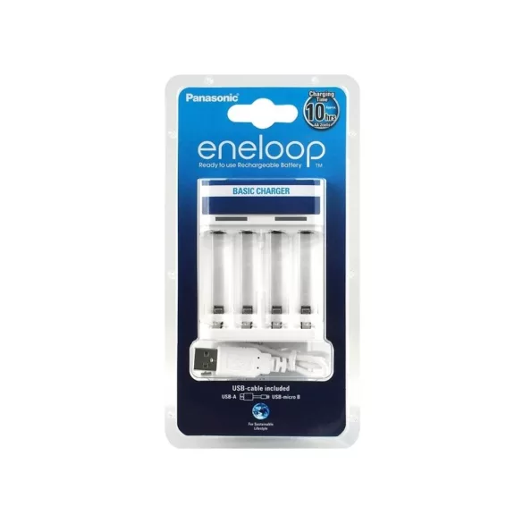 Panasonic Eneloop akkutöltő  2-4db AA-AAA akku töltésére USB  BQCC61USB