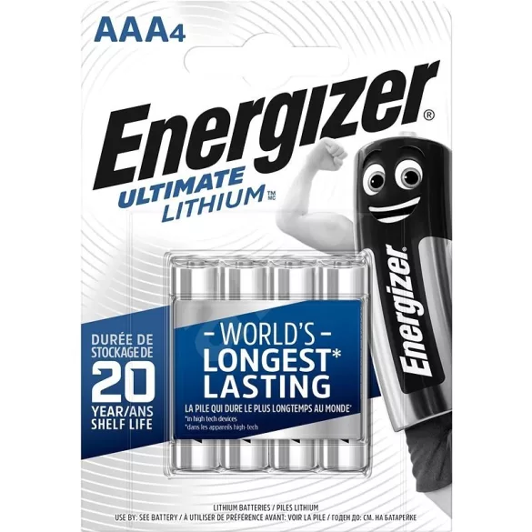 Energizer Litium (Ultimate LITHIUM) L92 AAA mikró elem 1,5V BL/4