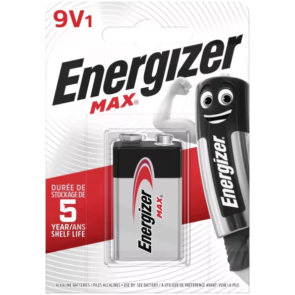 Energizer Max 9V-os elem (6LR61) bl/1