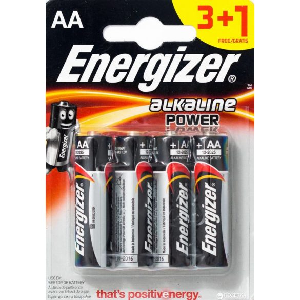 Energizer Alkaline Power AA ceruza alkáli elem LR6 Bl/3+1