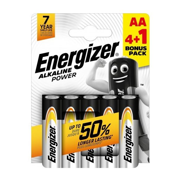 Energizer Alkaline Power AA ceruza alkáli elem LR6 Bl/4+1