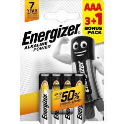 Energizer Alkaline Power AAA mikró alkáli elem LR03 Bl/3+1