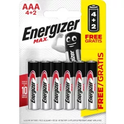 Energizer Max AAA mikró elem (LR03) BL/4+2