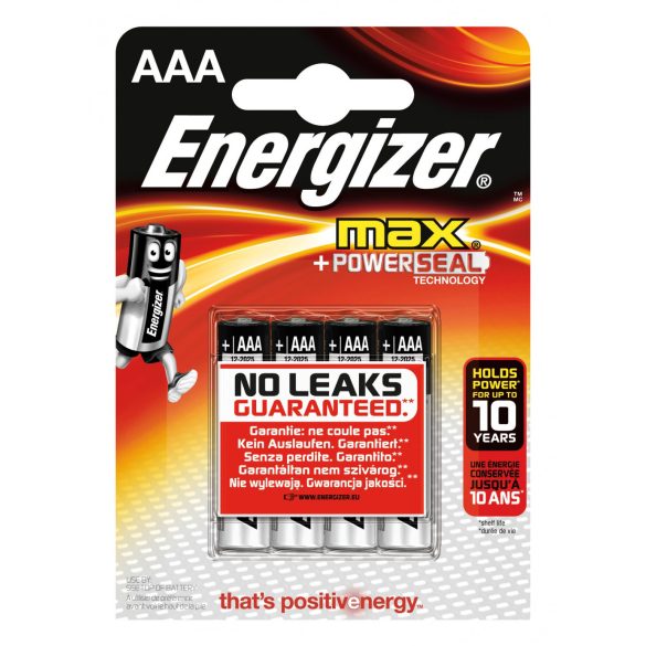 Energizer Max AAA mikró elem (LR03) BL/4