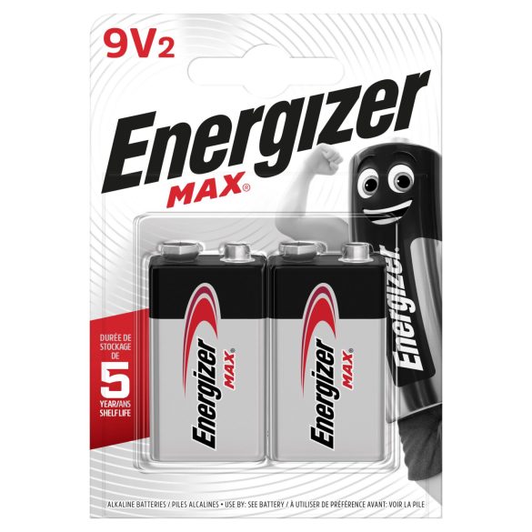 Energizer Max 9V-os elem (6LR61) bl/2