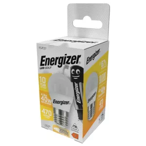ENERGIZER LED KIS GÖMB E27 4,9W 470lumen (40W) meleg fehér WW 3000K