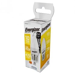   ENERGIZER LED GYERTYA E27 4,9W 470lumen (40W) természetes fehér NW 4000K