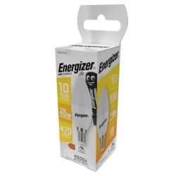   ENERGIZER LED GYERTYA E14 4,9W 470lumen (40W) természetes fehér NW 4000K