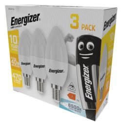 ENERGIZER LED GYERTYA E14 4,9W 470lumen (40W) hideg fehér CW 6500K 3DB-OS DOBOZ