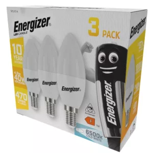 ENERGIZER LED GYERTYA E14 4,9W 470lumen (40W) hideg fehér CW 6500K 3DB-OS DOBOZ
