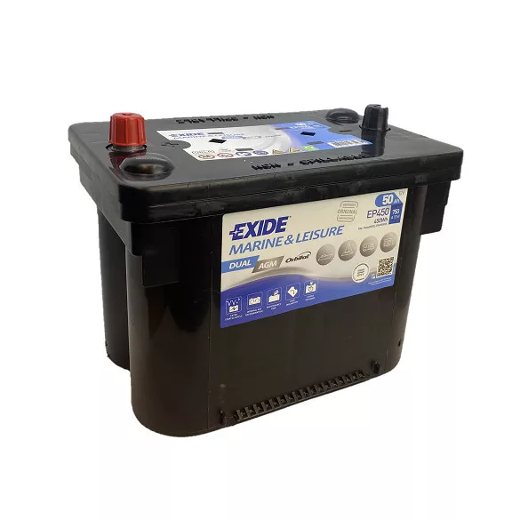 Exide Dual AGM 50Ah 750A Bal+ Akkumulátor (EP450)
