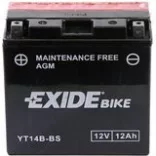 Exide AGM 12Ah 190A Bal+ Motorakkumulátor (ET14B-BS)