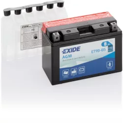 Exide AGM 8Ah 110A Bal+ Motorakkumulátor (ET9B-BS)