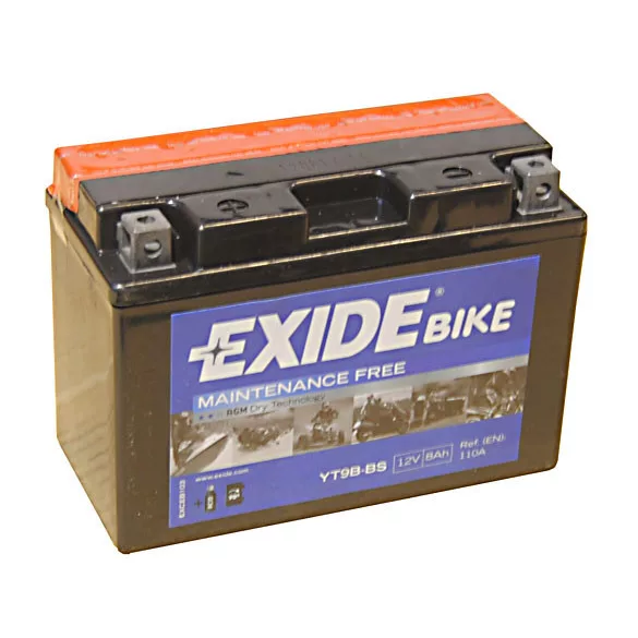 Exide AGM 8Ah 110A Bal+ Motorakkumulátor (ET9B-BS)