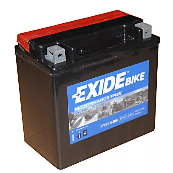 Exide AGM 12Ah 200A Bal+ Motorakkumulátor (ETX14-BS)
