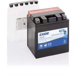 Exide AGM 12Ah 210A Bal+ Motorakkumulátor (ETX14AH-BS)