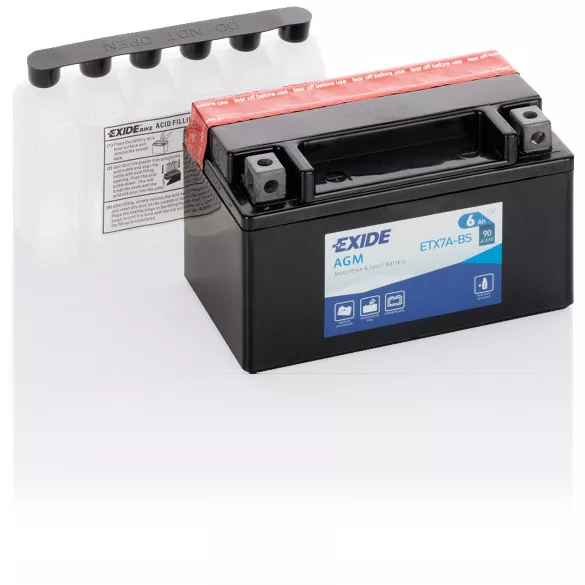 Exide AGM 6Ah 90A Bal+ Motorakkumulátor (ETX7A-BS)