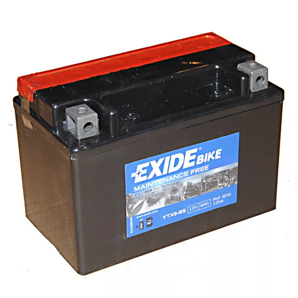 Exide AGM 8Ah 120A Bal+ Motorakkumulátor (ETX9-BS)