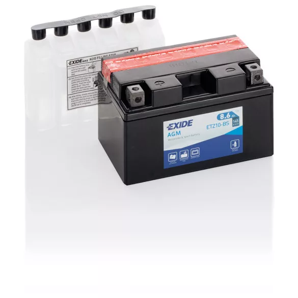 Exide AGM 8.6Ah 145A Bal+ Motorakkumulátor (ETZ10-BS)
