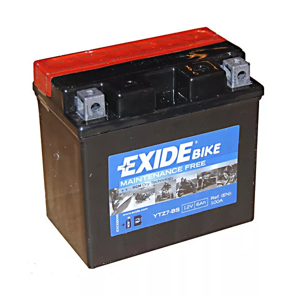 Exide AGM 6Ah 100A Jobb+ Motorakkumulátor (ETZ7-BS)