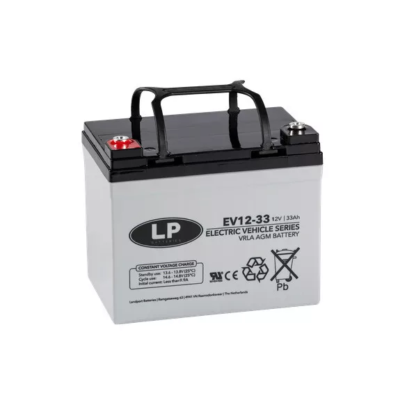 Landport EV 33Ah 230A Bal+ Akkumulátor (EV12-33)