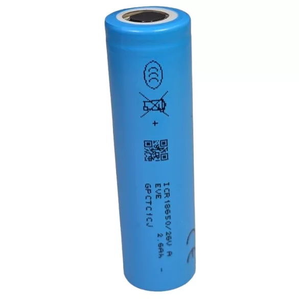 EVE 18650-26VA Li-ion ipari akku 3,6V 2600mAh 13A