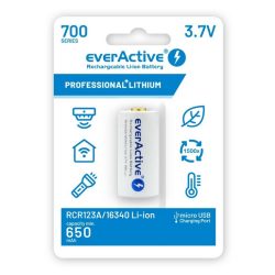 everActive 16340 (cr123) 3,7V Li-ion 650mAh - micro USB