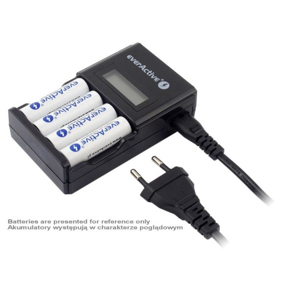 everActive NC450 BLACK 4 csatornás akkutöltő AA/AAA