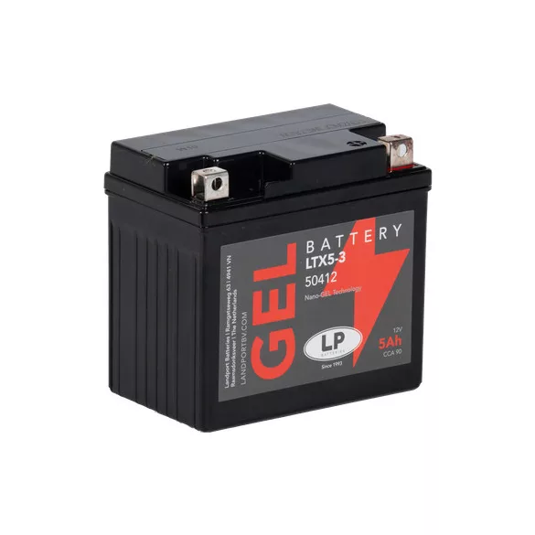 Landport GEL 5Ah 90A Jobb+ Motorakkumulátor (GEL-LTX5-3)