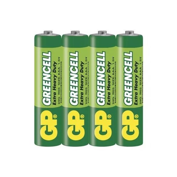 GP Greencell mikró elem R03 fóliás/4 (B12104,GP24G-S4)