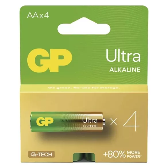 GP Ultra G-TECH alkáli AA ceruza elem LR6,15AU,BL/4 B02214