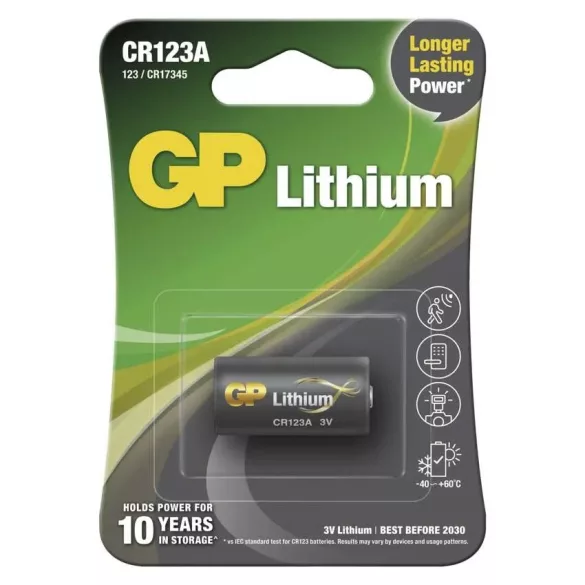 GP CR123 3V-os lithium fotó elem bl/1 B1501E  ECONOMY