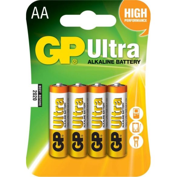 GP Ultra alkáli AA ceruza elem 15AU (LR6) bl/4,B1921,GP15AU-C4