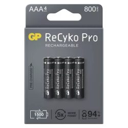   GP ReCyko Pro Professional HR03 (AAA) akku mikró 800 mAh bl/4 B22184