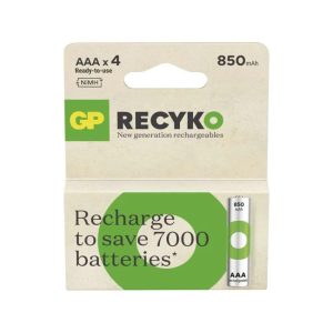 GP Recyko NI-Mh akkumulátor mikró AAA (HR03) 850 mAh/4 B25184