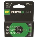 GP ReCyko Pro NiMH 800 mAh akkumulátor HR03 (AAA) ÚJ 4db B26184