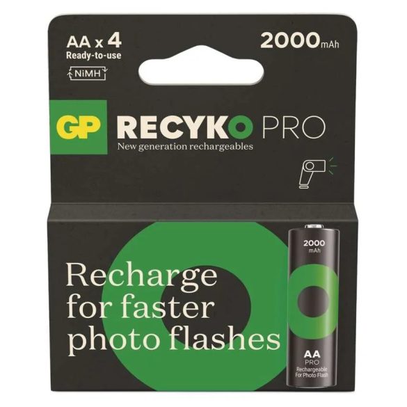 GP ReCyko Pro Photo Flash NiMH Akkumulátor HR6 (AA) 4db B2629
