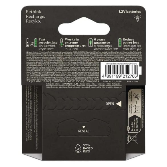 GP ReCyko Pro Photo Flash NiMH Akkumulátor HR6 (AA) 4db B2629