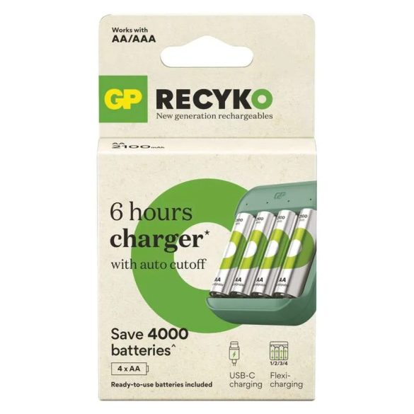 GP Akkumulátor töltő ReCyko B423 4× AA GP ReCyko 2100 mAh