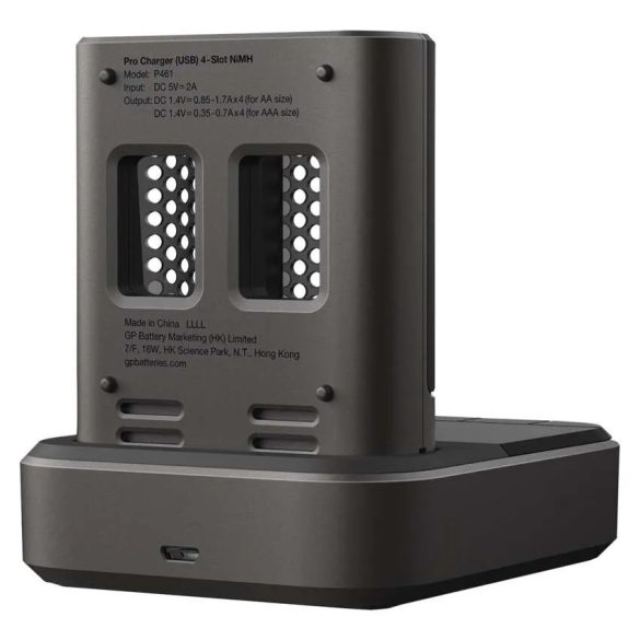 GP akkutöltő Pro P461 + 4×AA ReCyko 2700 + DOCK B50460D
