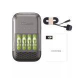 GP CHARGE 10 S491 intelligens gyorstöltő + 4xAA Recyko Charge 10 akku B56499