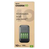 GP CHARGE 10 S491 intelligens gyorstöltő + 4xAA Recyko Charge 10 akku B56499