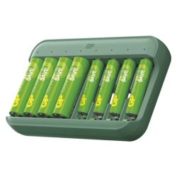   GP sortöltő Charge & save E822 + 4×AA 1300 mAh + 4×AAA 650 mAh