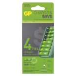 GP sortöltő Charge & save E822 + 4×AA 1300 mAh + 4×AAA 650 mAh