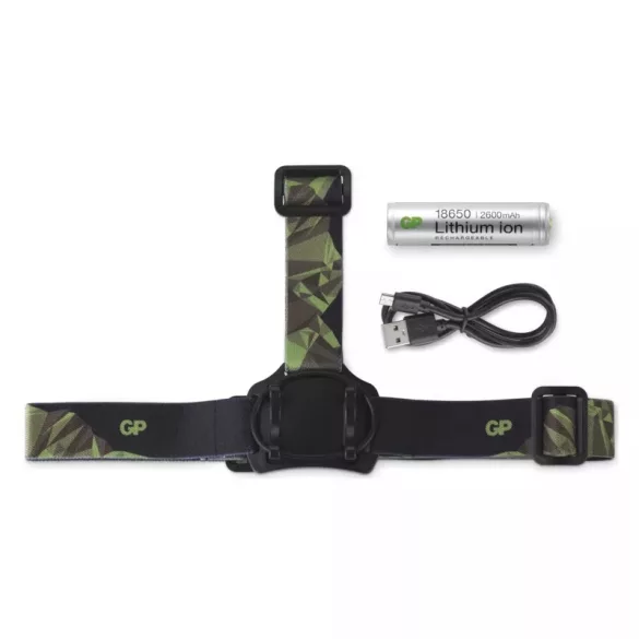 GP CREE LED FEJLÁMPA CHR35, 600 LM, TÖLTHETŐ P8555