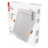 EMOS LED süllyesztett lámpa RUBIC, négyzet, fehér, 18W, természetes fehér ZD2442