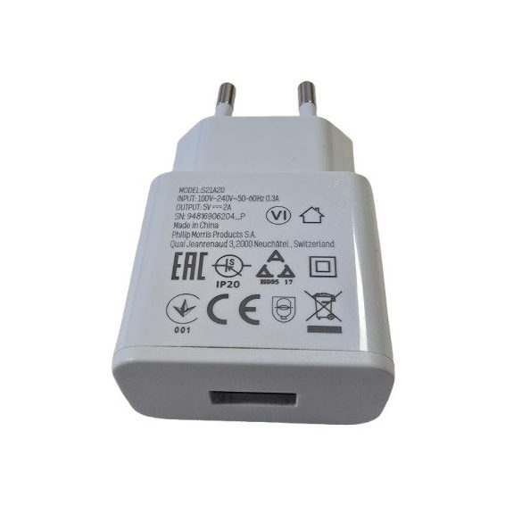 Hálózati USB töltő 2A/10W USB A-C kábellel,fehér