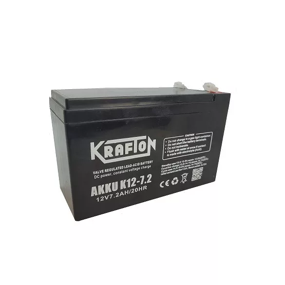 Krafton VRLA 7.2Ah Bal+ Akkumulátor (K12-7-2)
