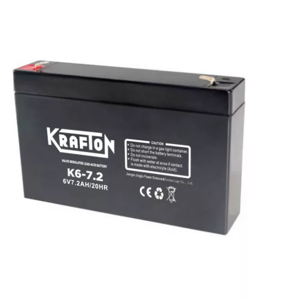 Krafton VRLA 7.2Ah Bal+ Akkumulátor (K6-7-2)